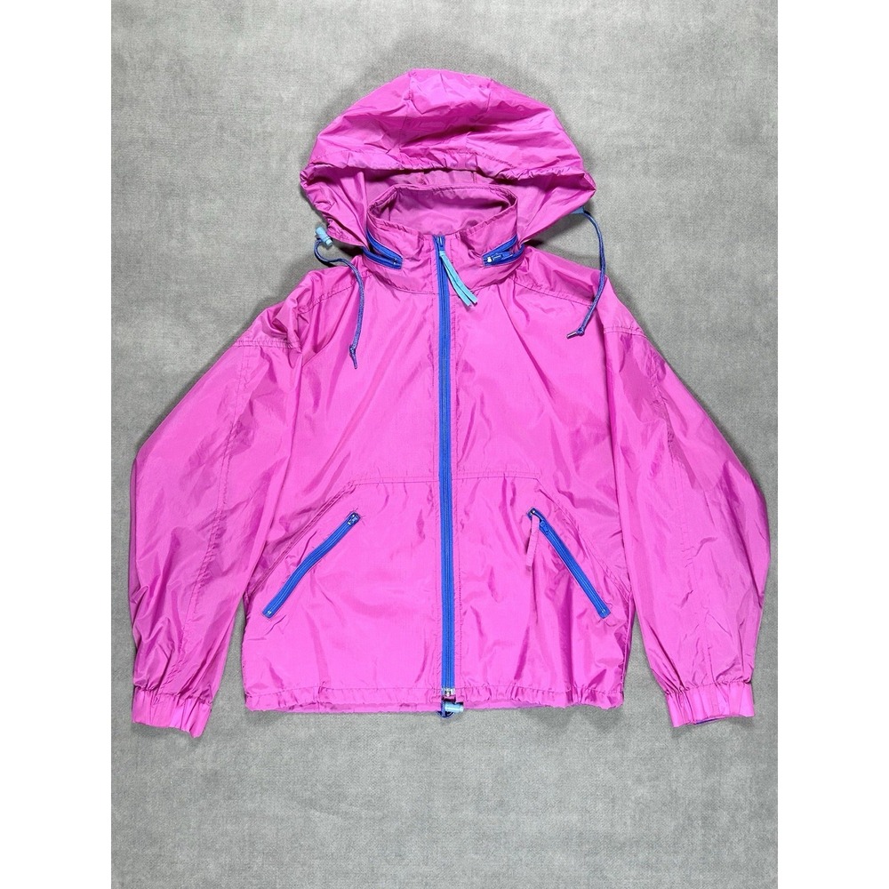 Vintage Eastern Mountain Sports Women's Hooded Windbreaker Women's Medium Pink